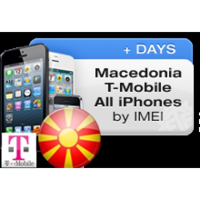 iPhone 4 4S 5 T-MOBILE MACEDONIA (neblokuotas IMEI, senesnis nei dveji metai) oficialus gamyklinis atrišimas per 1-4 d.d. 